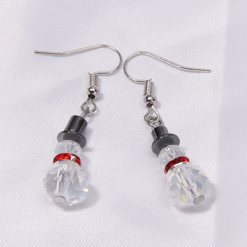 Wholesale Christmas Series Fashion Alloy Christmas Tree Old Man Bell Elk Candy Cane Earrings